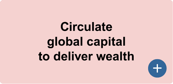 Circulate global capital to deliver wealth